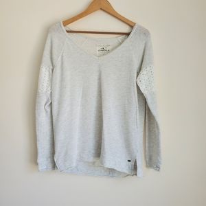 O'Neill | Grey and White Crochet Insert Top